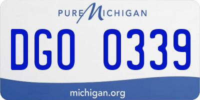 MI license plate DGO0339