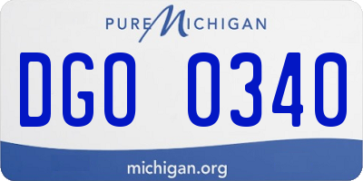 MI license plate DGO0340