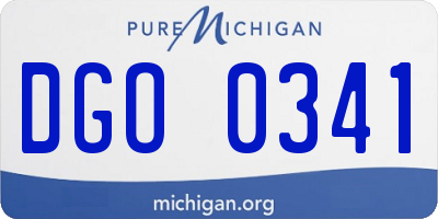 MI license plate DGO0341