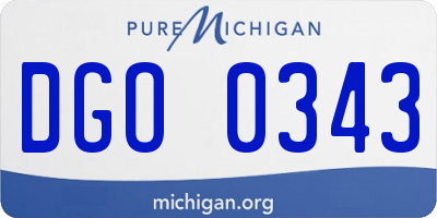 MI license plate DGO0343