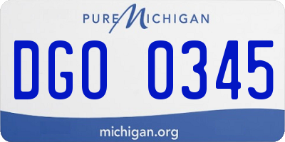 MI license plate DGO0345