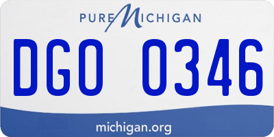 MI license plate DGO0346
