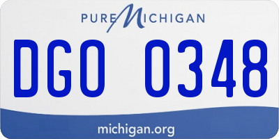 MI license plate DGO0348