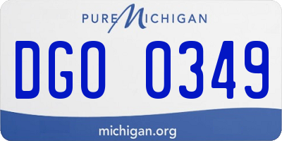 MI license plate DGO0349