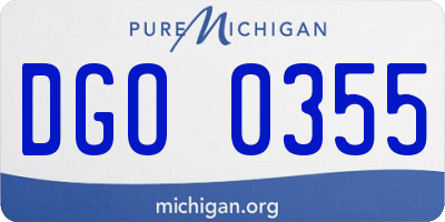 MI license plate DGO0355