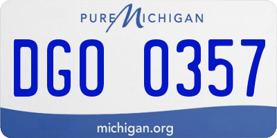 MI license plate DGO0357