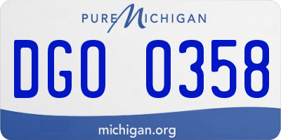 MI license plate DGO0358