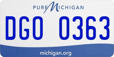 MI license plate DGO0363