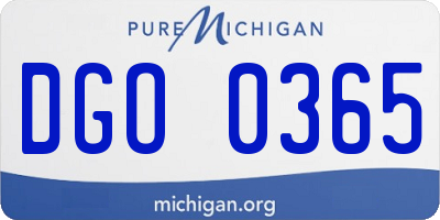 MI license plate DGO0365