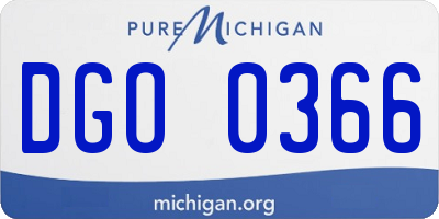 MI license plate DGO0366