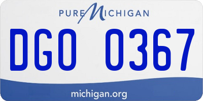 MI license plate DGO0367