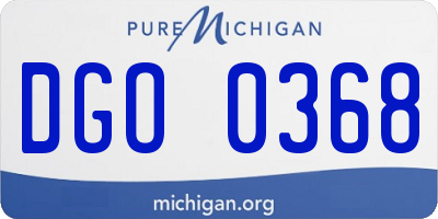 MI license plate DGO0368