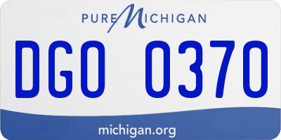 MI license plate DGO0370