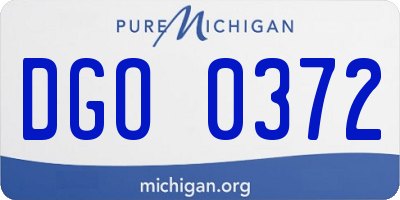 MI license plate DGO0372