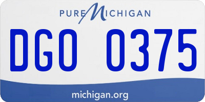MI license plate DGO0375