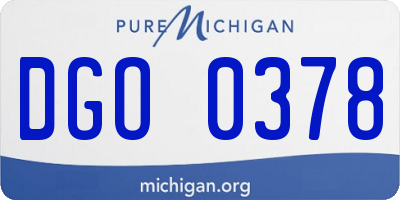 MI license plate DGO0378