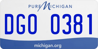 MI license plate DGO0381