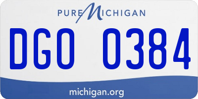 MI license plate DGO0384