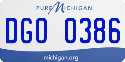 MI license plate DGO0386