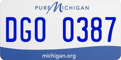 MI license plate DGO0387
