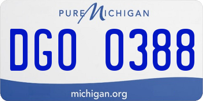 MI license plate DGO0388