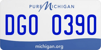 MI license plate DGO0390