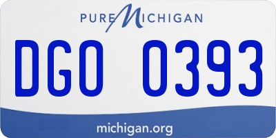 MI license plate DGO0393