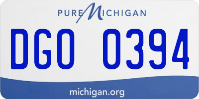 MI license plate DGO0394