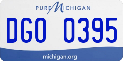 MI license plate DGO0395