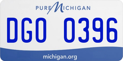 MI license plate DGO0396