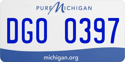 MI license plate DGO0397