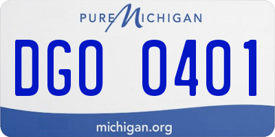 MI license plate DGO0401