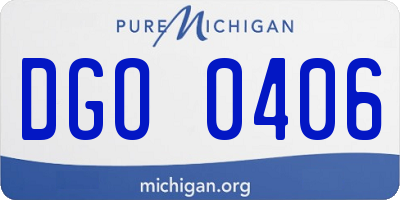 MI license plate DGO0406