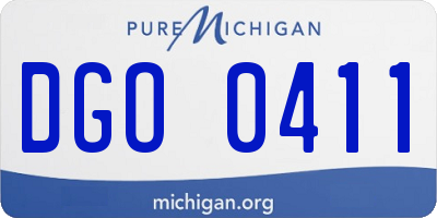 MI license plate DGO0411