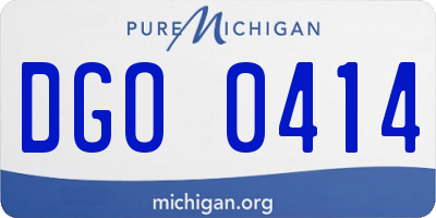 MI license plate DGO0414