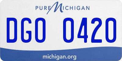 MI license plate DGO0420