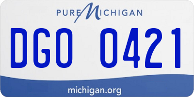 MI license plate DGO0421