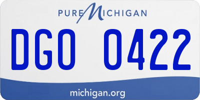 MI license plate DGO0422