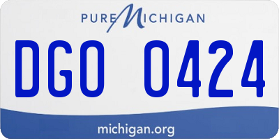MI license plate DGO0424