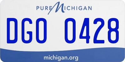 MI license plate DGO0428