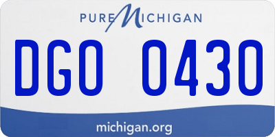 MI license plate DGO0430