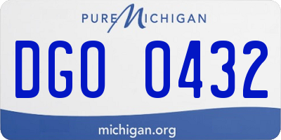 MI license plate DGO0432