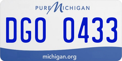 MI license plate DGO0433