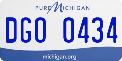 MI license plate DGO0434