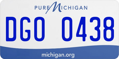 MI license plate DGO0438
