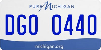 MI license plate DGO0440
