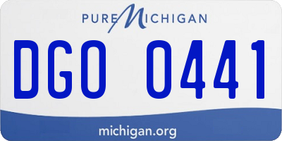 MI license plate DGO0441
