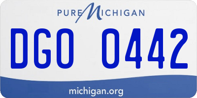 MI license plate DGO0442