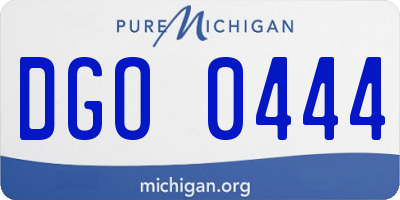 MI license plate DGO0444