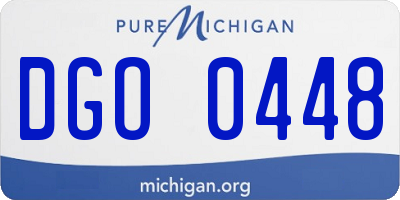 MI license plate DGO0448